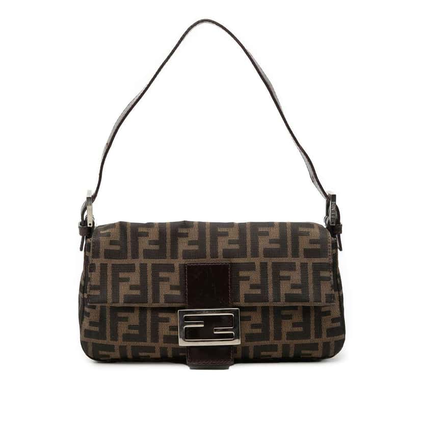 Fendi Zucca Canvas Baguette Brown Canvas Very good condition - Front View