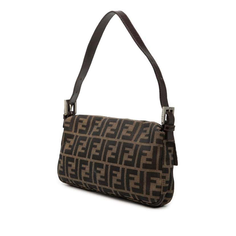 Fendi Zucca Canvas Baguette Brown Canvas Very good condition - Back View