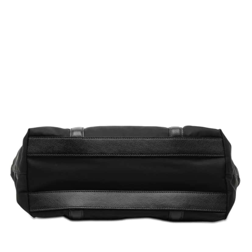 Prada Saffiano Trimmed Tessuto Tote Black Very good condition - Inside View