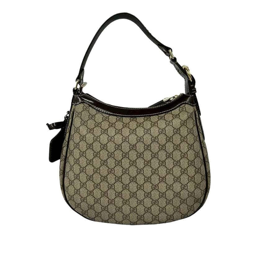Gucci GG Supreme Shoulder Bag Beige Canvas Very good condition - Back View