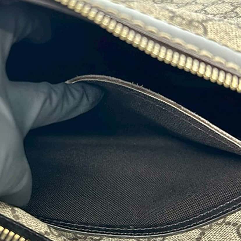 Gucci GG Supreme Shoulder Bag Beige Canvas Very good condition - Box View