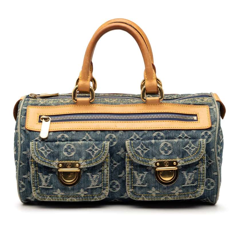 Louis Vuitton Monogram Denim Neo Speedy 30 Blue Denim Very good condition - Front View