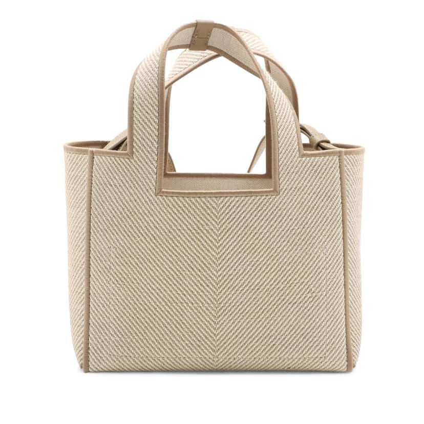 Loewe Small Canvas Font Tote Beige Canvas Very good condition - Back View