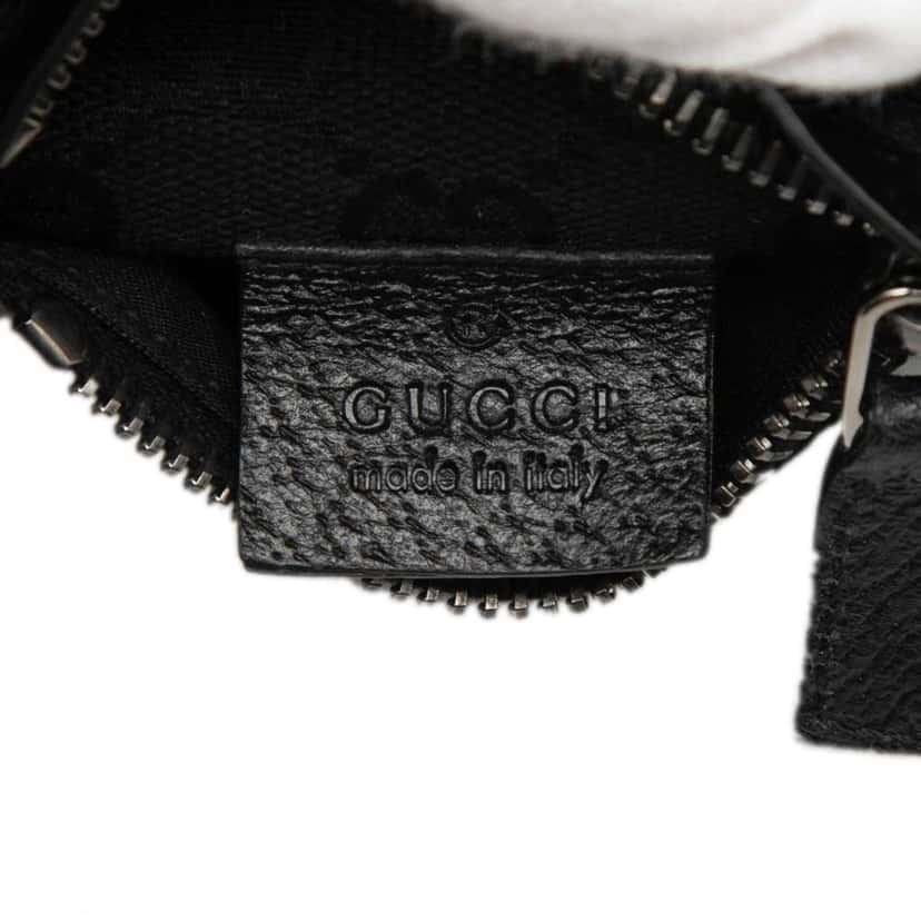 Gucci GG Canvas Double Pocket Belt Bag Black Canvas Very good condition - Box View