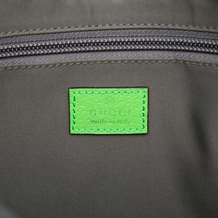 Gucci Small GG Nylon Backpack Green Very good condition - Box View