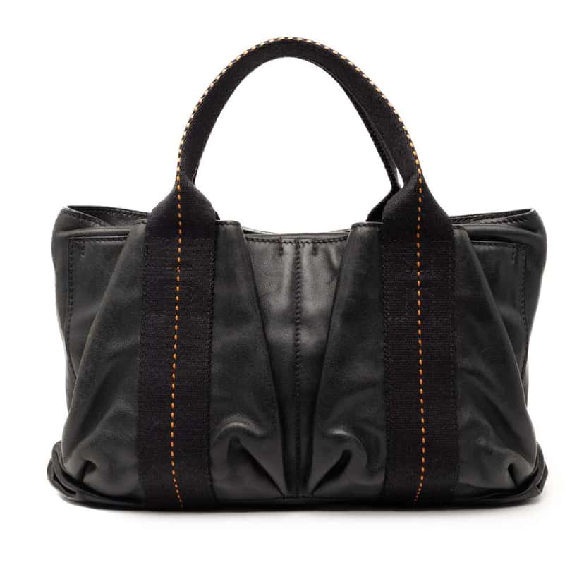 Hermès Caravan Horizontal PM Black Leather Very good condition - Front View