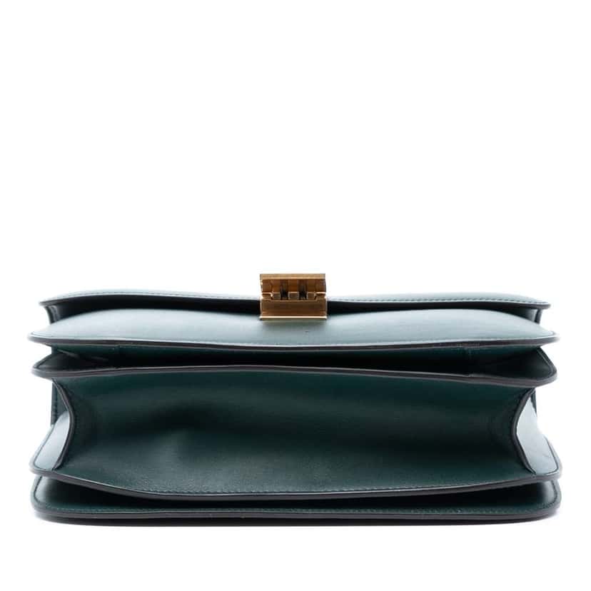 Celine Medium Calfskin Classic Box Green Leather Very good condition - Inside View
