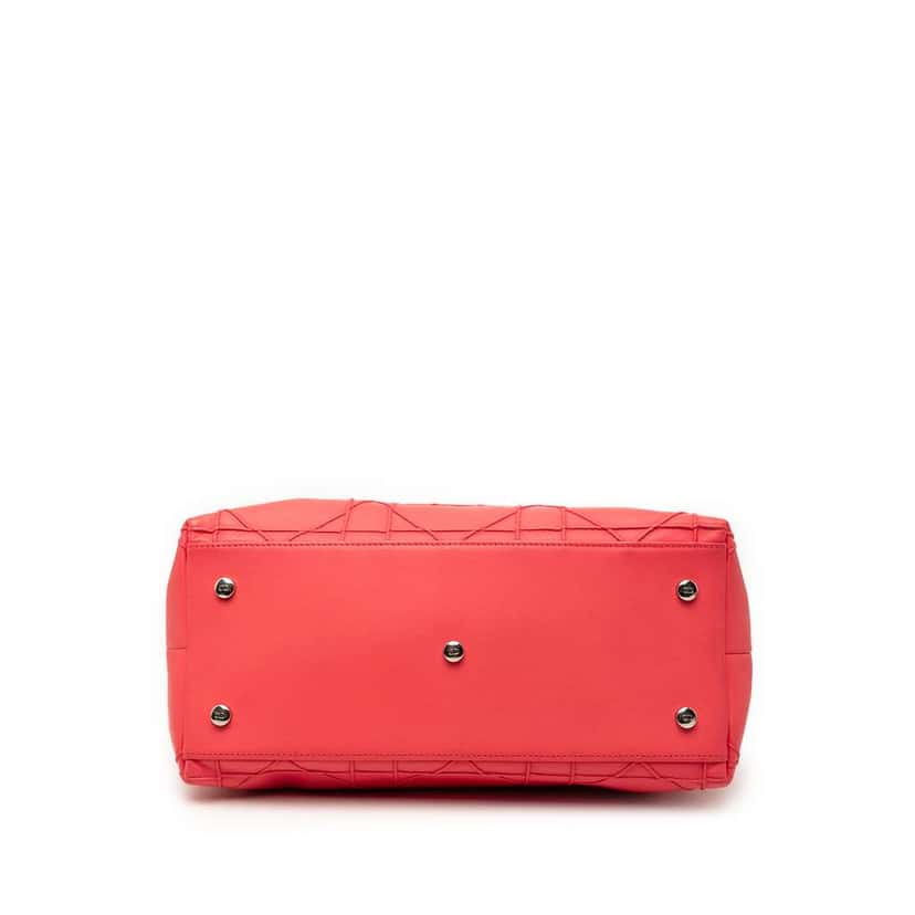 Dior Medium Lambskin Cannage Polochon Granville Satchel Pink Leather Very good condition - Inside View