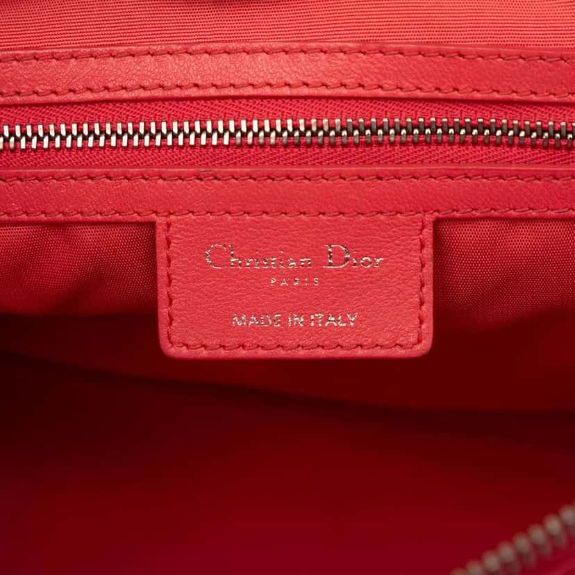 Dior Medium Lambskin Cannage Polochon Granville Satchel Pink Leather Very good condition - Box View