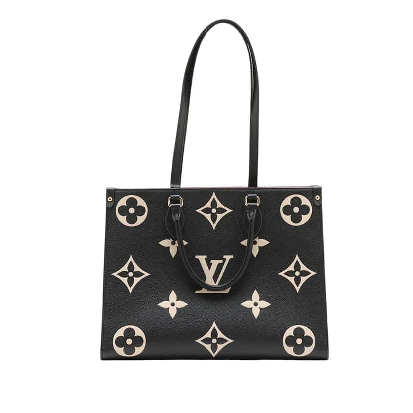 Louis Vuitton Bicolor Monogram Empreinte Giant Onthego MM Black Leather Very good condition - Back View