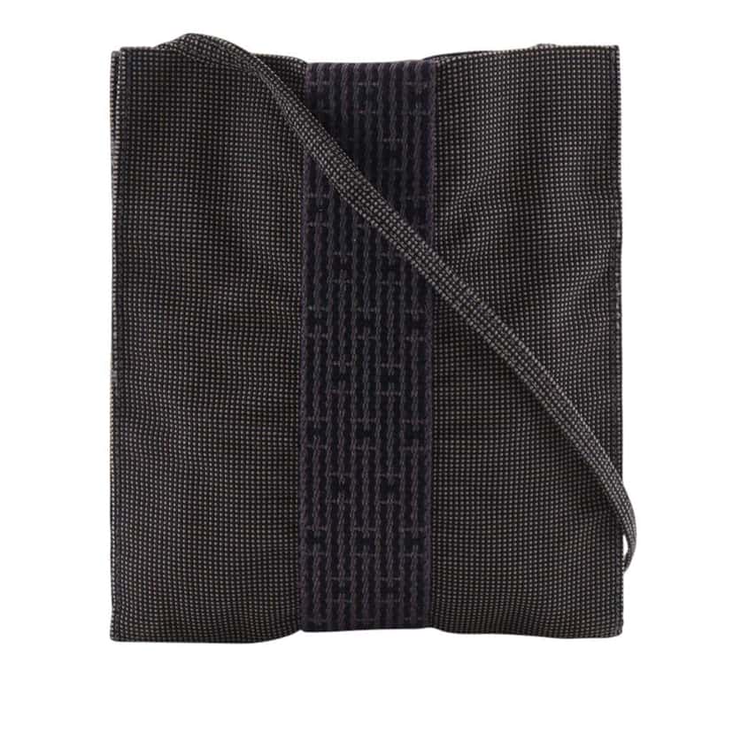 Hermès Canvas Herline Pochette Grey Canvas Very good condition - Front View