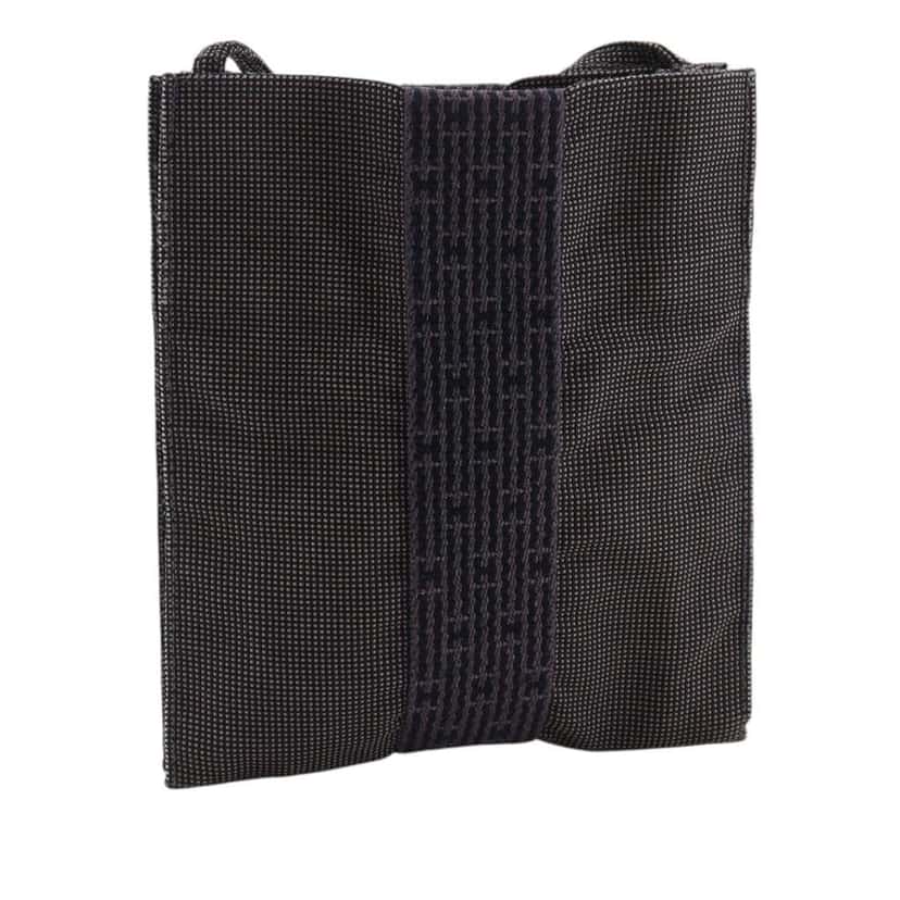 Hermès Canvas Herline Pochette Grey Canvas Very good condition - Back View