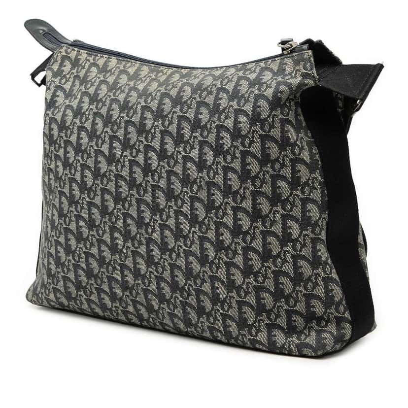 Dior Diorissimo Trotter Canvas Crossbody Blue Canvas Good condition - Back View