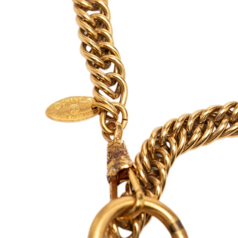 Chanel Gold Plated 31 Rue Cambon Plaque Pendant Necklace Gold Metal Very good condition - Inside View