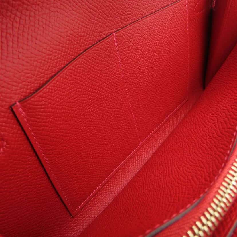 Hermès Epsom Kelly To Go Wallet Red Leather Very good condition - Box View