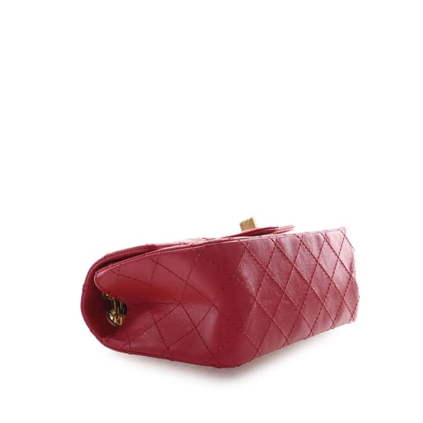 Chanel Quilted Aged Calfskin Reissue 2.55 Single Flap 224 Red Leather Very good condition - Box View