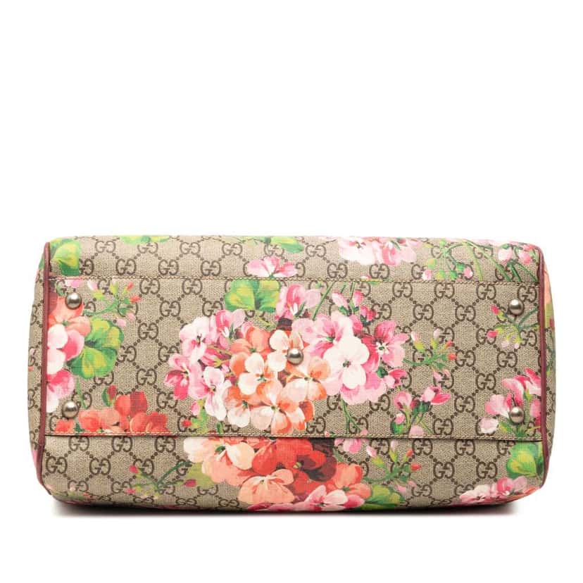 Gucci Medium GG Supreme Blooms Satchel Beige Canvas Very good condition - Inside View