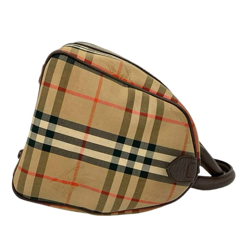 Burberry Haymarket Check Canvas Boston Bag Beige Canvas Very good condition - Inside View