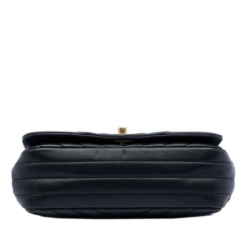 Chanel Mini Chevron Calfskin Statement Flap Black Leather Very good condition - Inside View