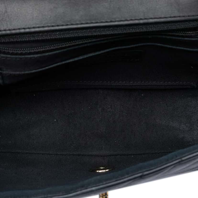 Chanel Mini Chevron Calfskin Statement Flap Black Leather Very good condition - Model View