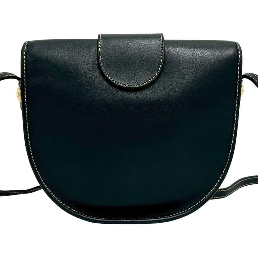 Dior Leather CD Logo Flap Crossbody Black Leather Very good condition - Back View