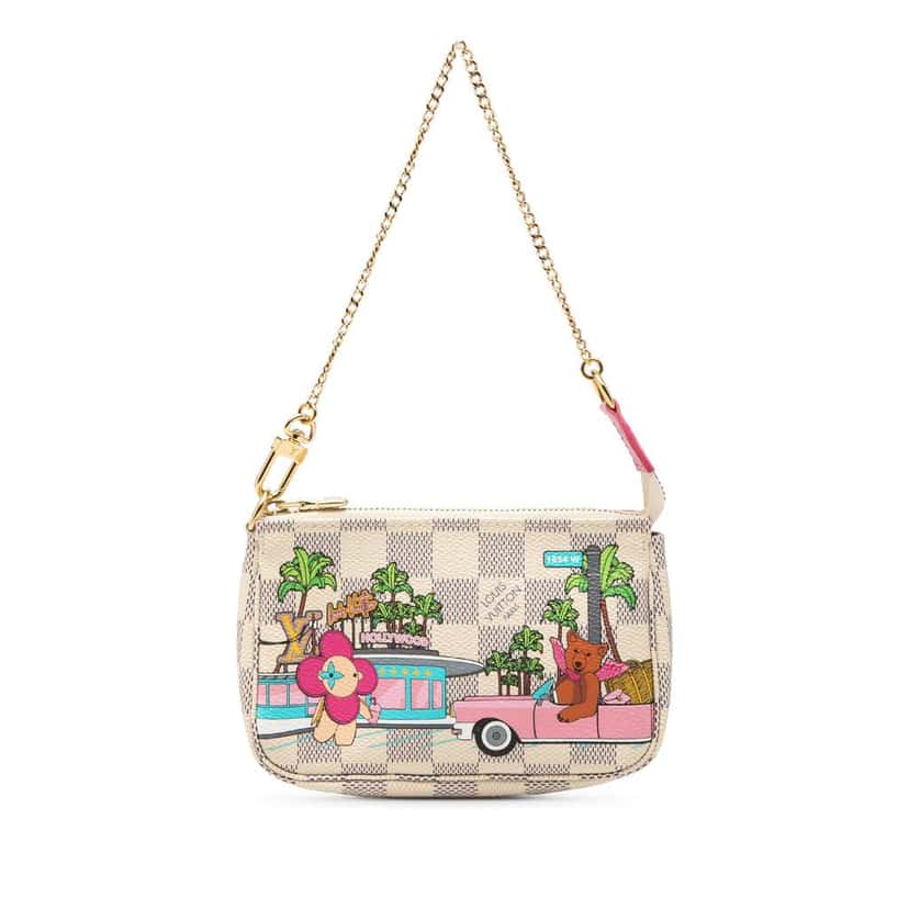 Louis Vuitton Damier Azur Animation Hollywood Mini Pochette Accessoires White Very good condition - Front View