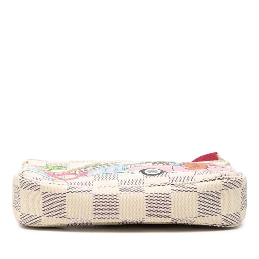 Louis Vuitton Damier Azur Animation Hollywood Mini Pochette Accessoires White Very good condition - Inside View