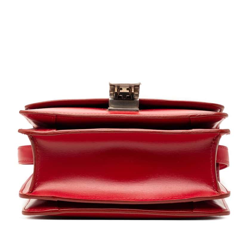 Celine Small Calfskin Classic Box Red Leather Very good condition - Inside View