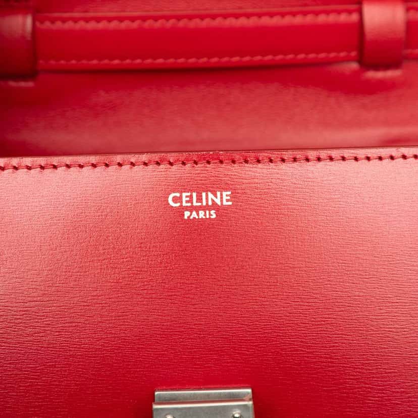 Celine Small Calfskin Classic Box Red Leather Very good condition - Box View