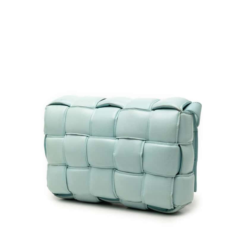 Bottega Veneta Nappa Intrecciato Padded Cassette Crossbody Blue Leather Very good condition - Back View