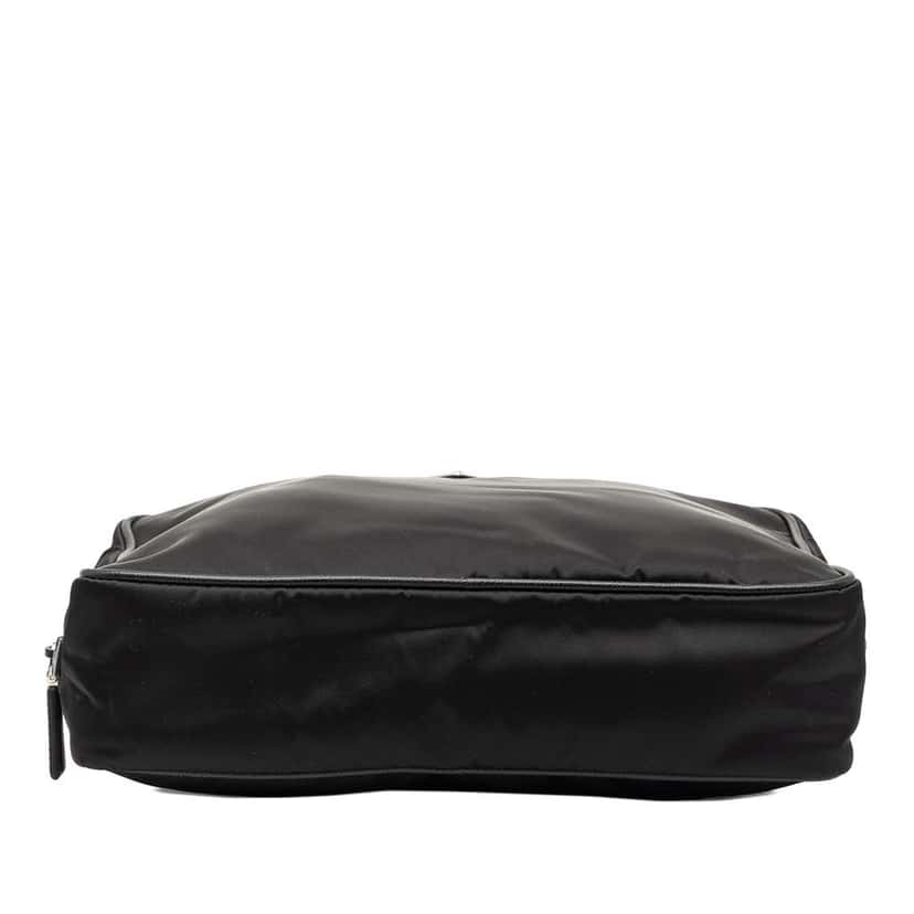 Prada Saffiano Trimmed Tessuto Clutch Black Very good condition - Inside View