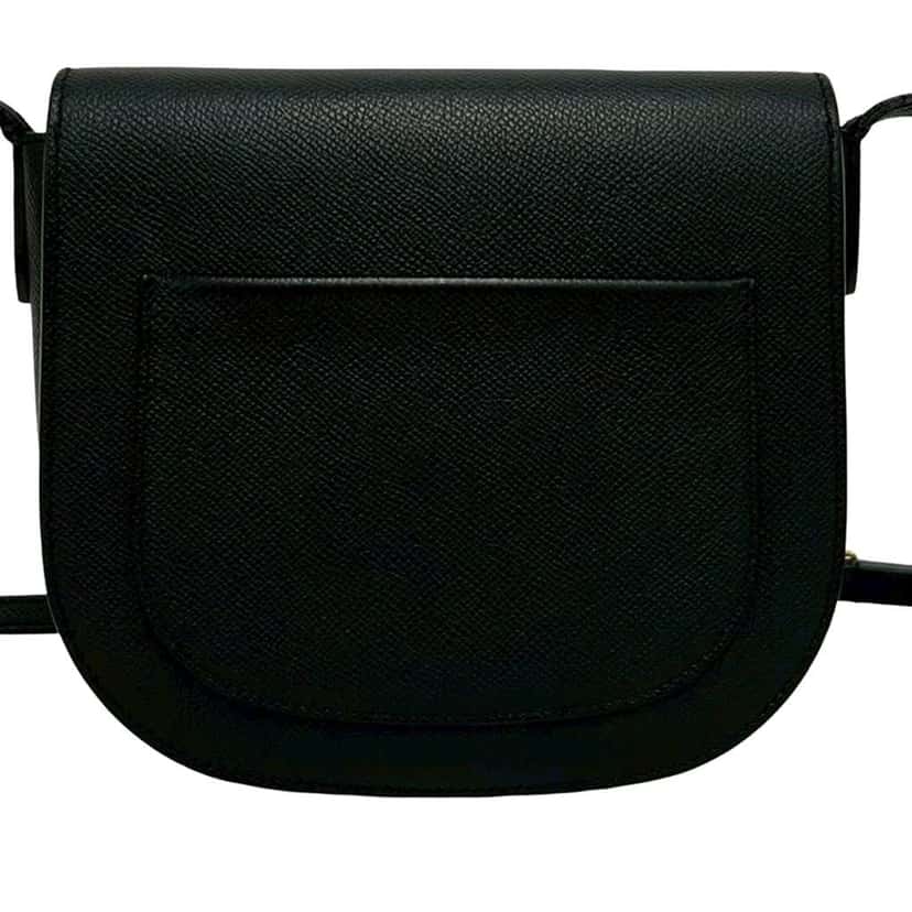 Celine Small Grained Calfskin Trotteur Crossbody Black Leather Very good condition - Back View