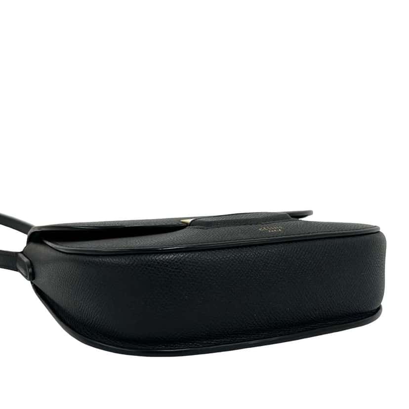 Celine Small Grained Calfskin Trotteur Crossbody Black Leather Very good condition - Inside View