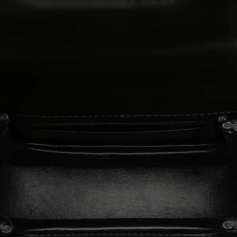 Gucci Mini Calfskin 1947 Bamboo Top Handle Bag Black Leather Very good condition - Model View