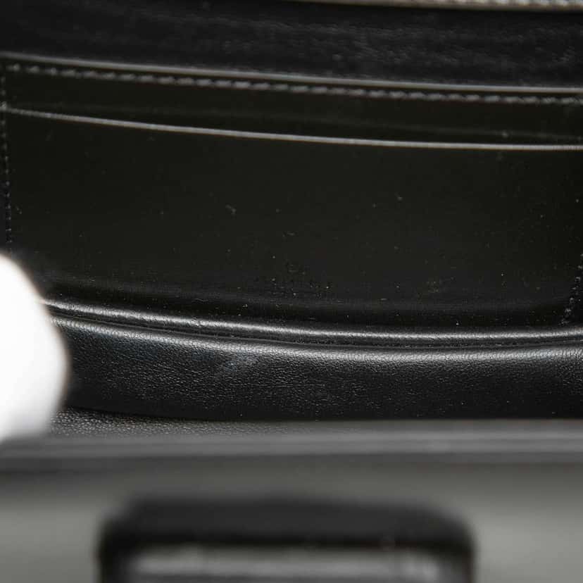 Gucci Mini Calfskin 1947 Bamboo Top Handle Bag Black Leather Very good condition - Box View