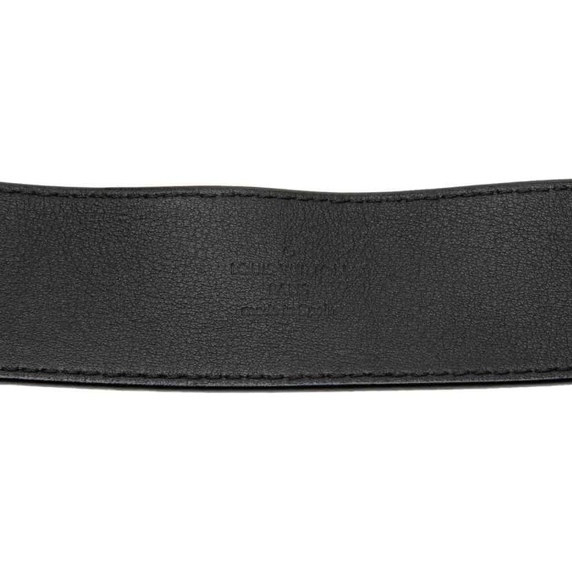Louis Vuitton Leather LV Initiales Belt Black Leather Very good condition - Box View