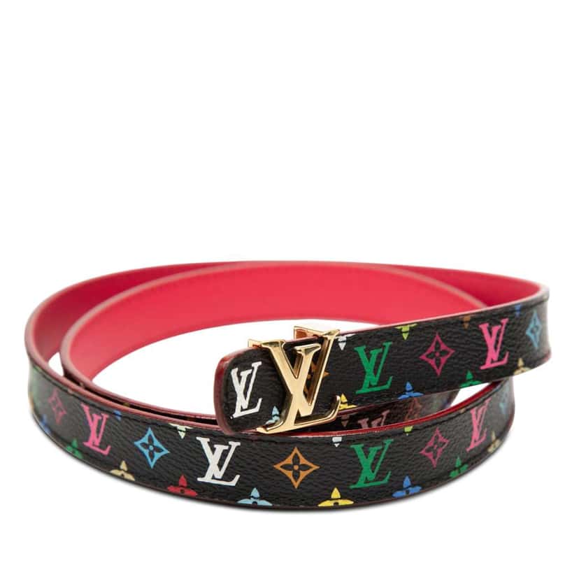 Louis Vuitton Monogram Multicolore LV Initiales Belt Black Very good condition - Model View