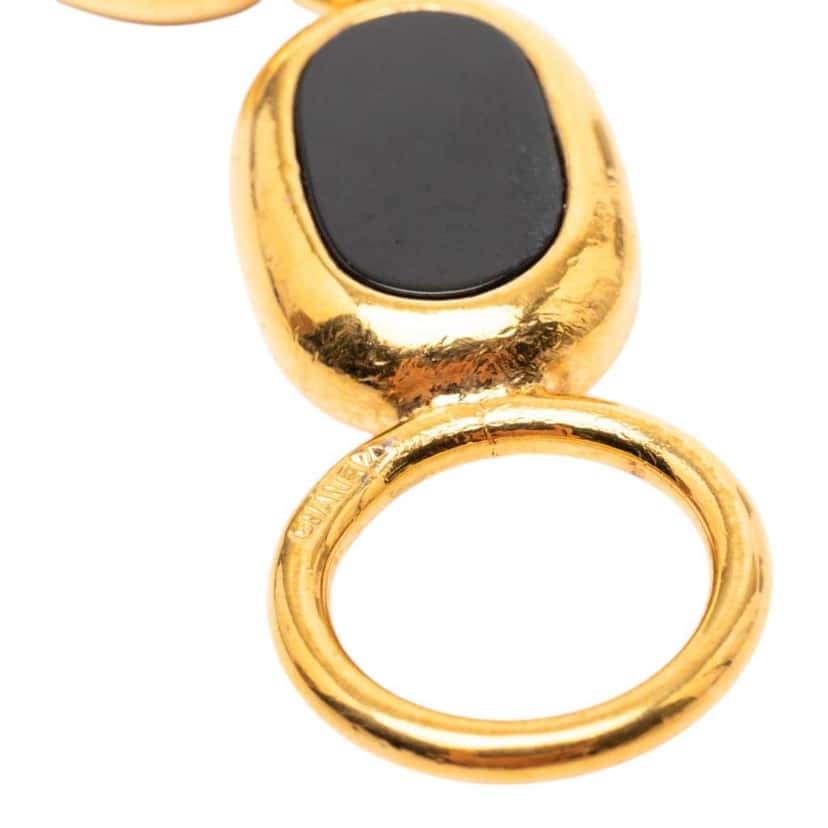 Chanel Gold Plated Resin Charm Chain Bracelet Gold Metal Very good condition - Box View