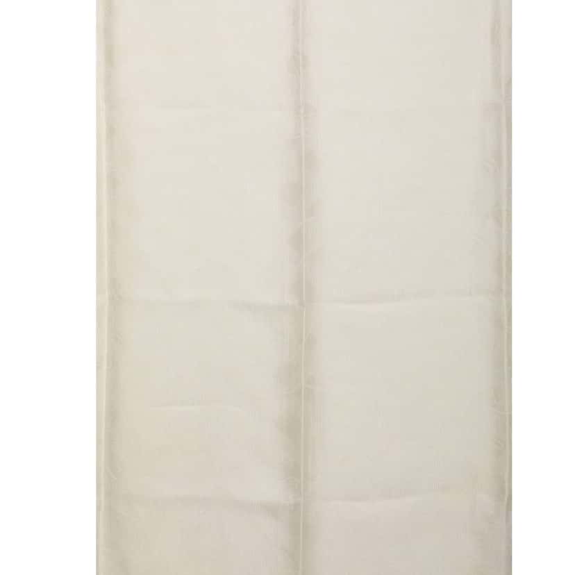 Chanel Embroidered Silk Scarf White Silk Very good condition - Back View