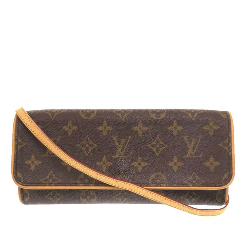 Louis Vuitton Monogram Pochette Twin GM Brown Very good condition - Front View