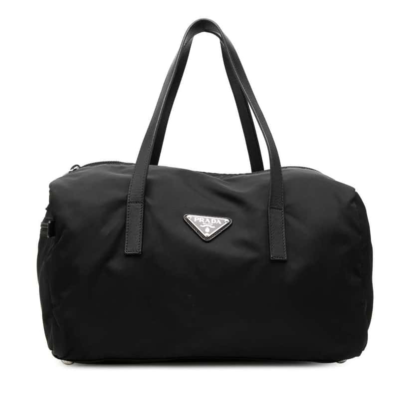 Prada Tessuto Boston Bag Black Very good condition - Front View