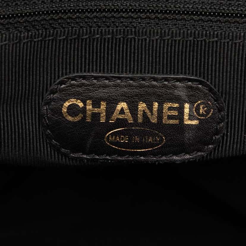 Chanel CC Lambskin Chain Tote Black Leather Very good condition - Box View