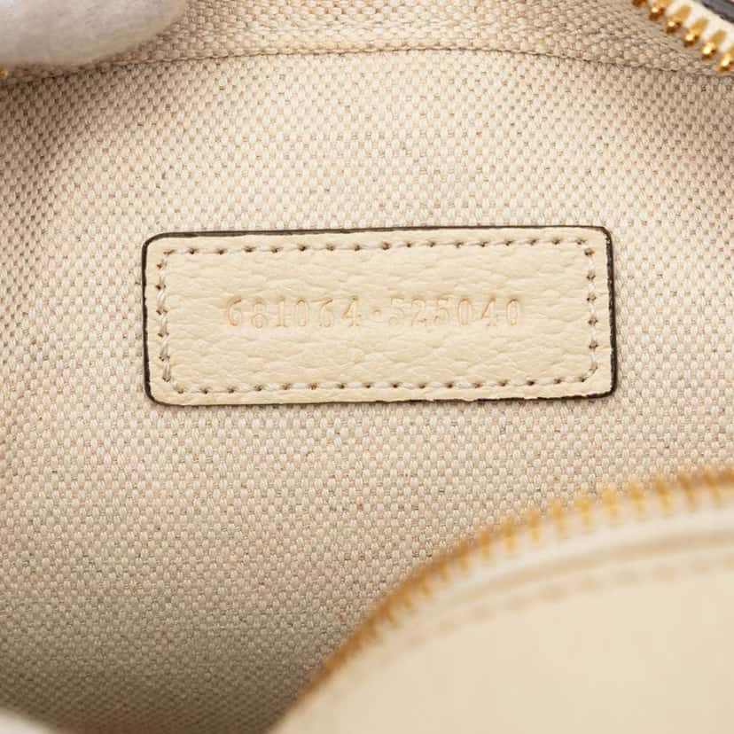 Gucci Small GG Supreme Textured Calfskin Web Ophidia Camera Bag Beige Canvas Very good condition - Box View