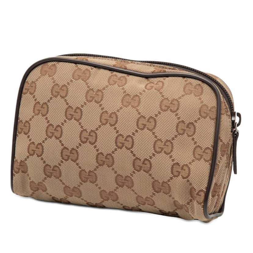 Gucci GG Canvas Pouch Beige Very good condition - Back View
