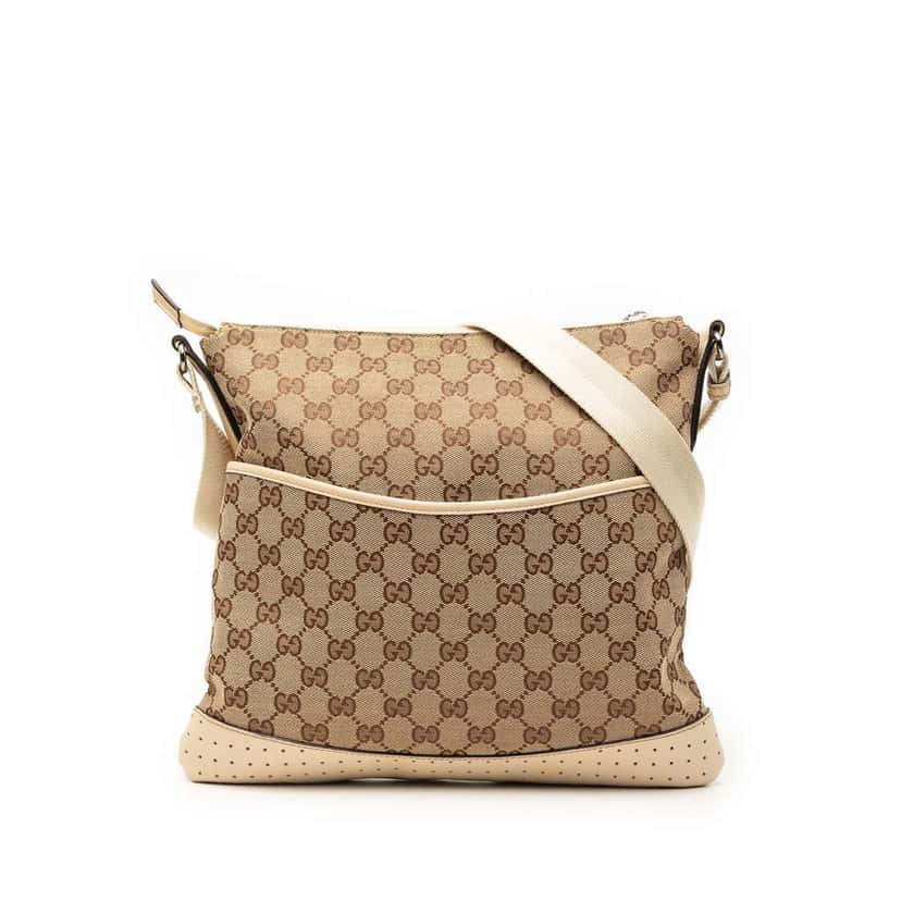 Gucci GG Canvas Crossbody Beige Canvas Very good condition - Front View