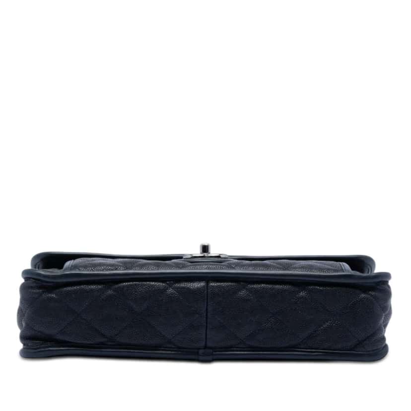 Chanel Medium Caviar French Riviera Flap Blue Leather Very good condition - Inside View