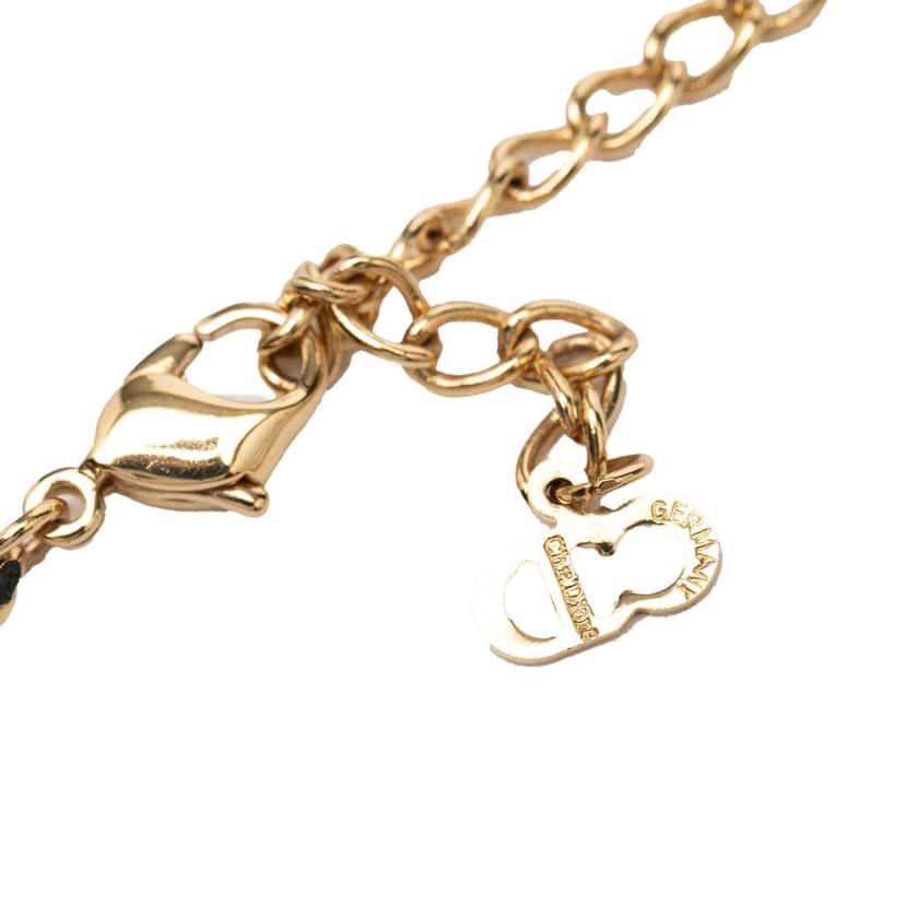 Dior Gold Plated CD Logo Chain Necklace Gold Metal Very good condition - Model View