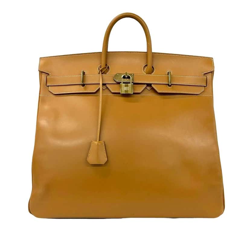 Hermès Vache HAC Birkin 50 Brown Leather Very good condition - Front View