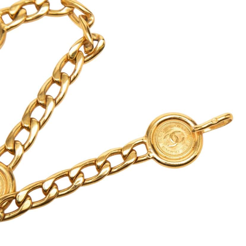 Chanel Gold Plated 31 Rue Cambon Medallion Chain Belt Gold Metal Very good condition - Inside View