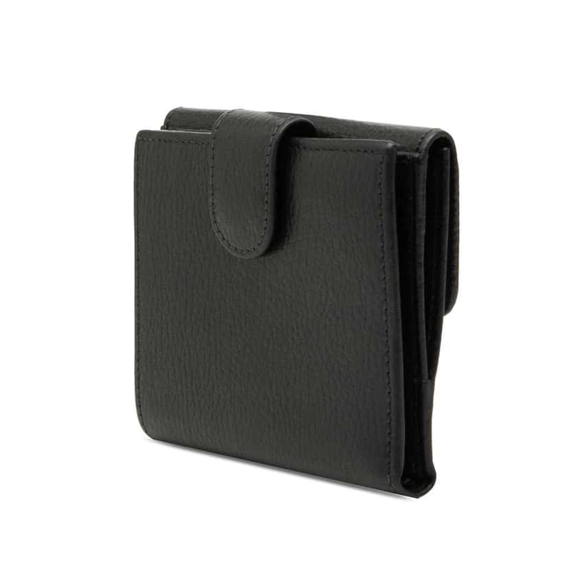 Gucci Leather Interlocking G Small Wallet Black Leather Very good condition - Back View